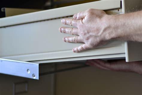 removing metal filing cabinets